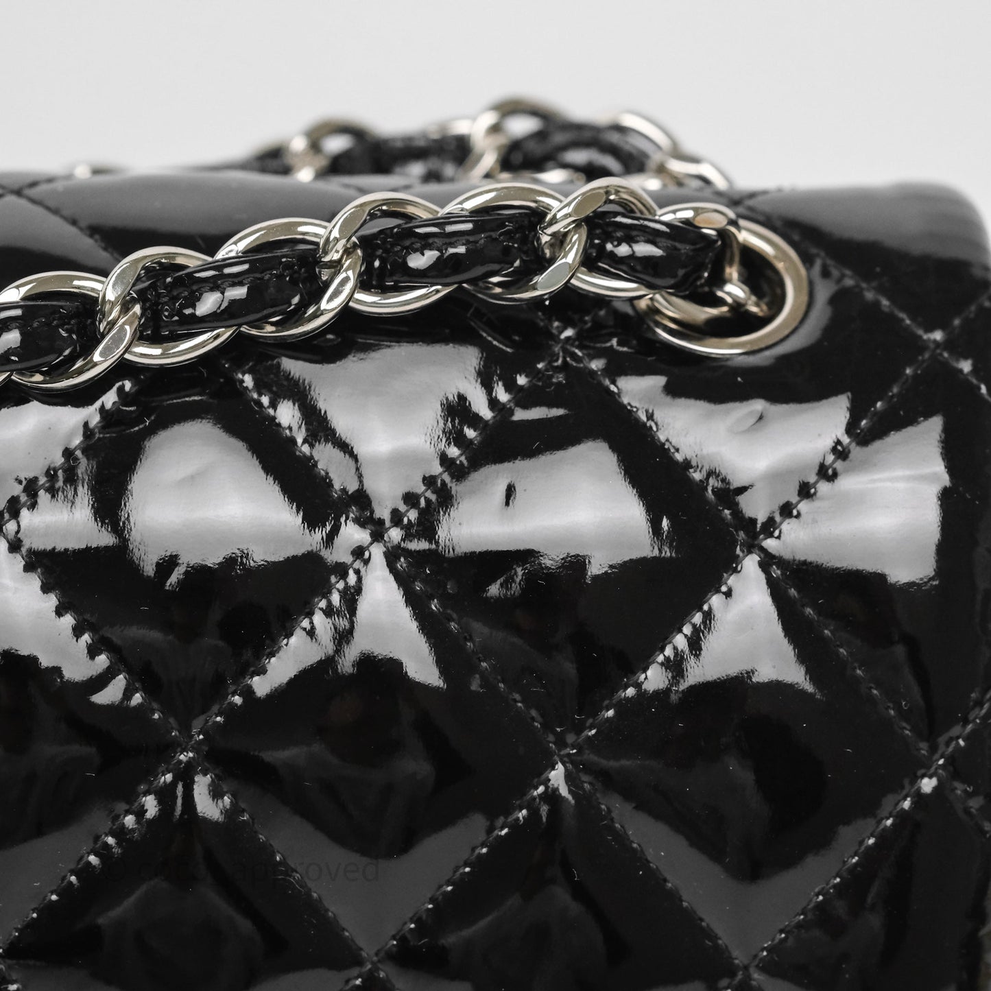 Chanel Jumbo Double Flap Black Patent Silver Hardware⁣⁣