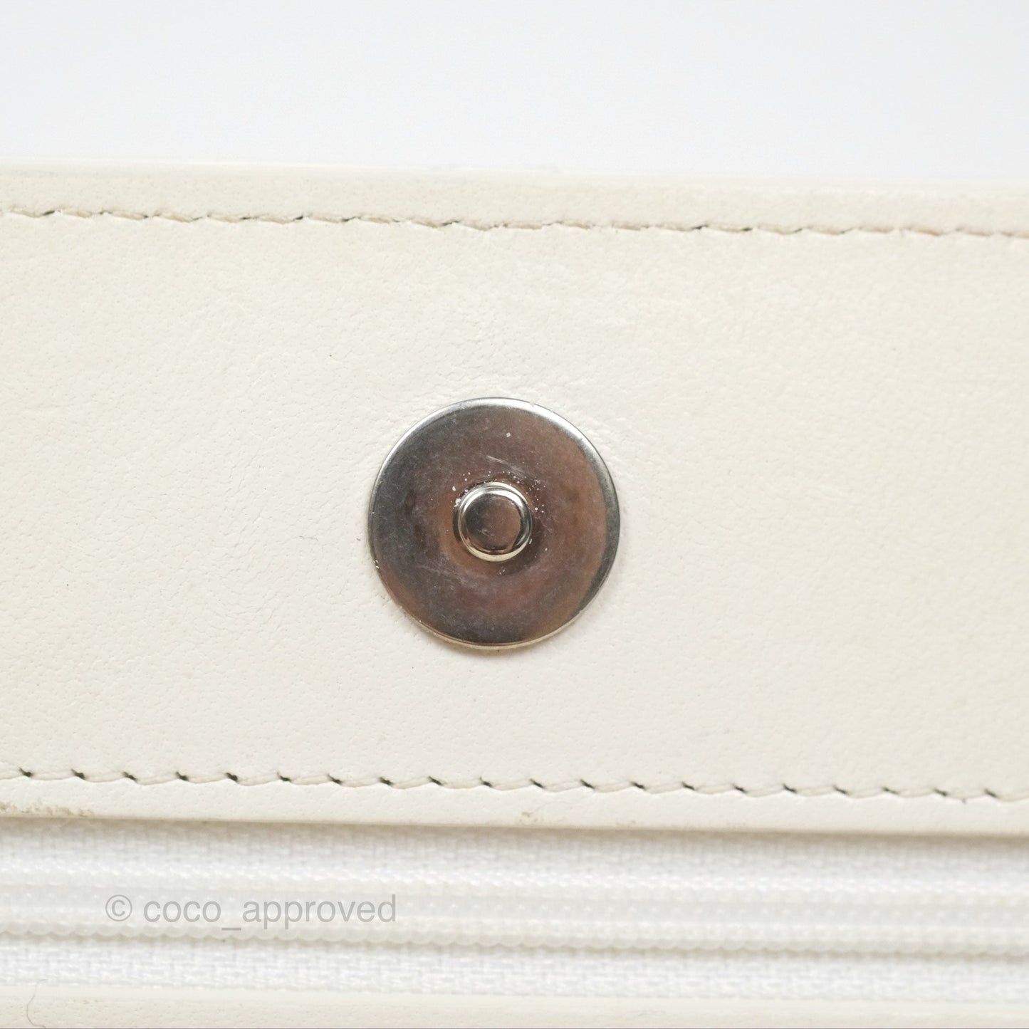 Chanel 19 Wallet on Chain WOC White Mixed Hardware