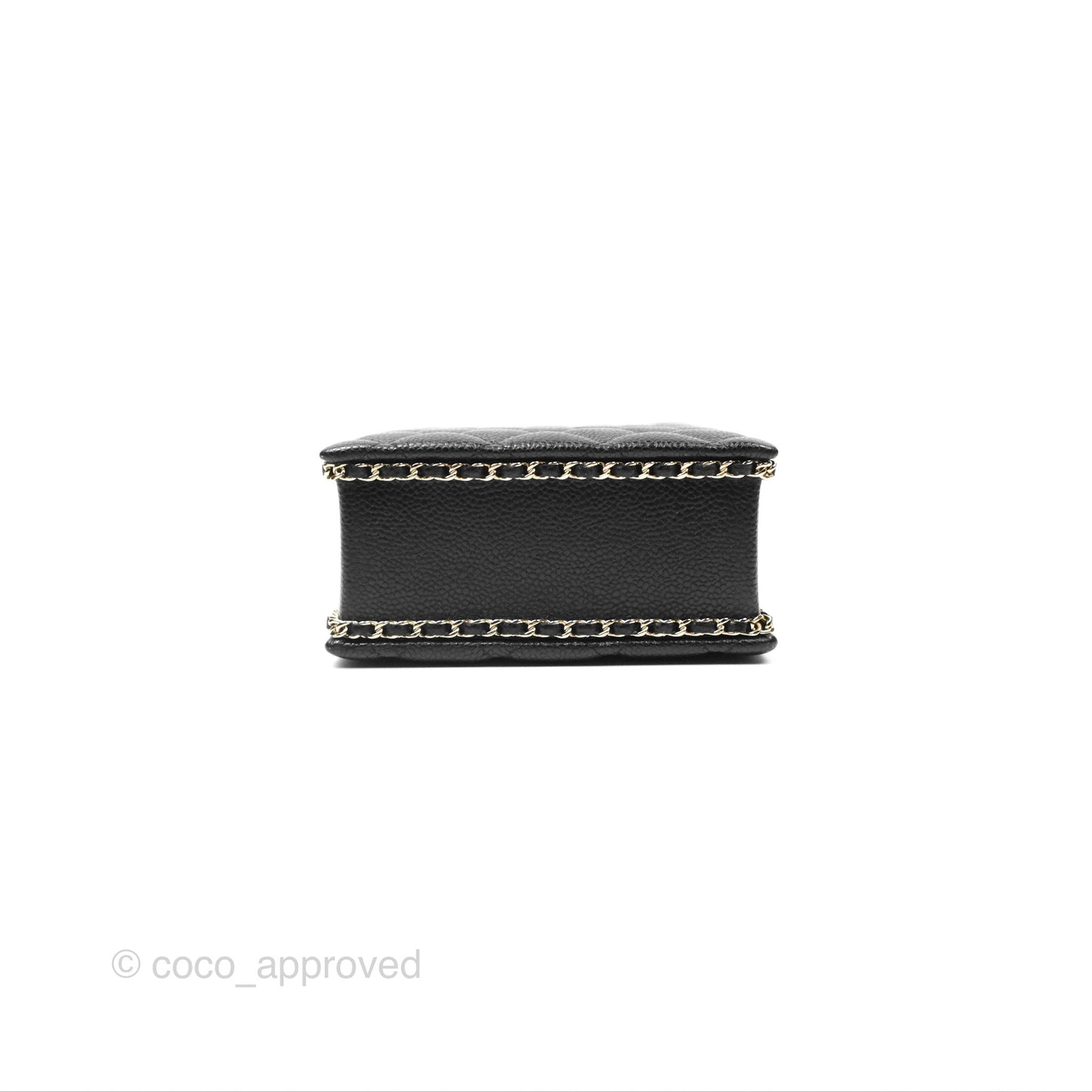 Chanel Evening Bag Caviar Black Gold Hardware 22S