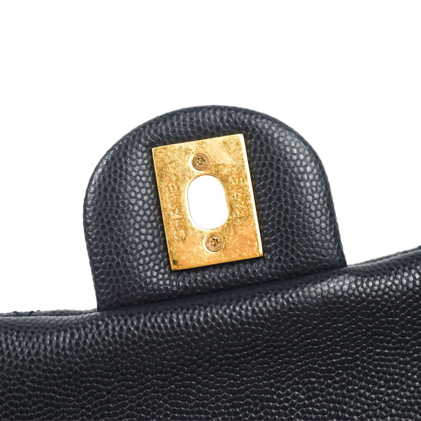 Chanel Quilted CC You Flap Navy Blue Caviar Gold Hardware 23C