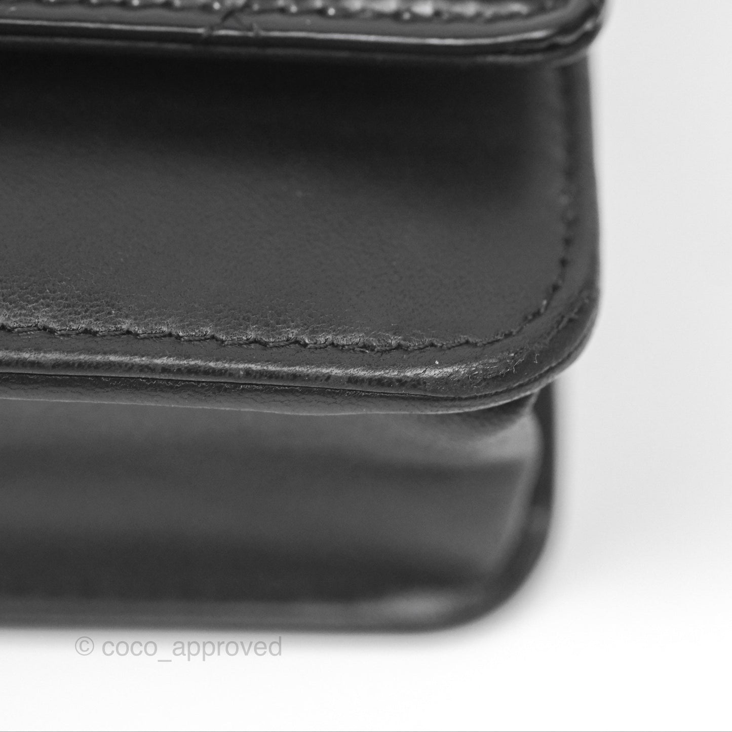 Chanel Wallet On Chain WOC Black Patent Lambskin Gold Hardware