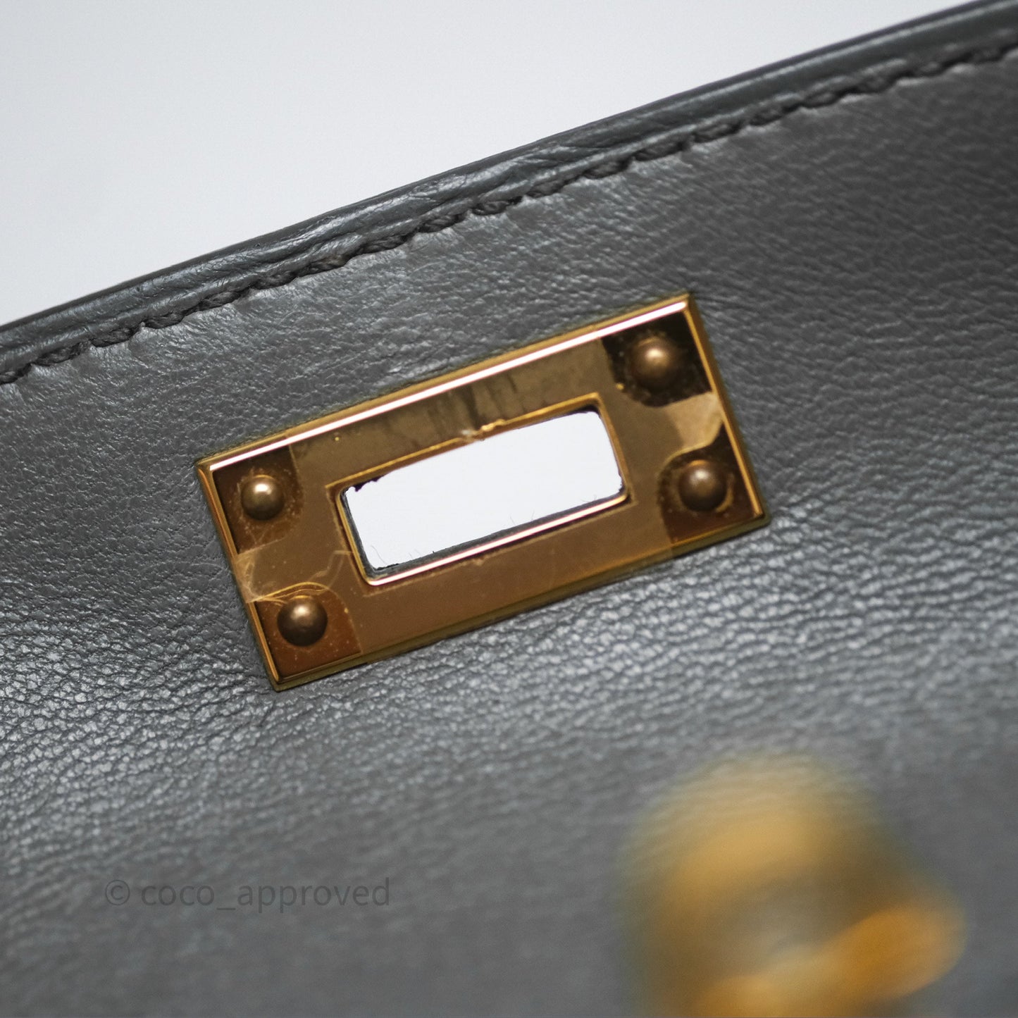 Hermès Mini Kelly II Vert Amande 63 Epsom Gold Hardware