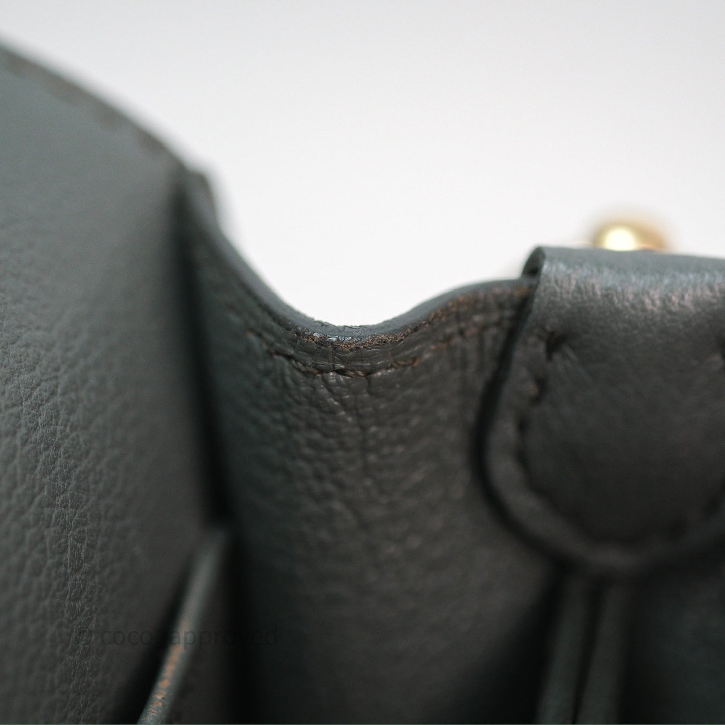 Hermès Roulis Mini 18 Vert Amancde 63 Evercolor Gold Hardware