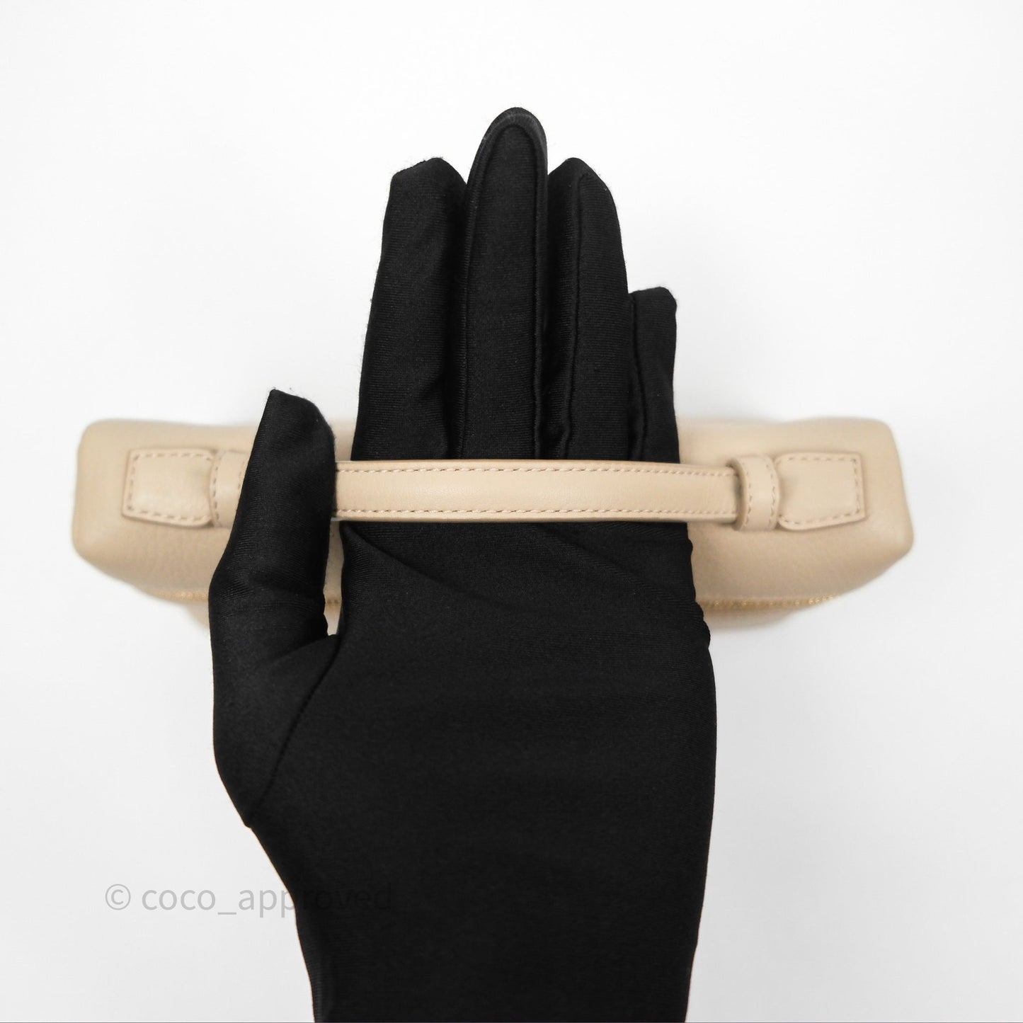 Loro Piana Extra Pocket L19 Cream Grained Calfskin Gold Hardware