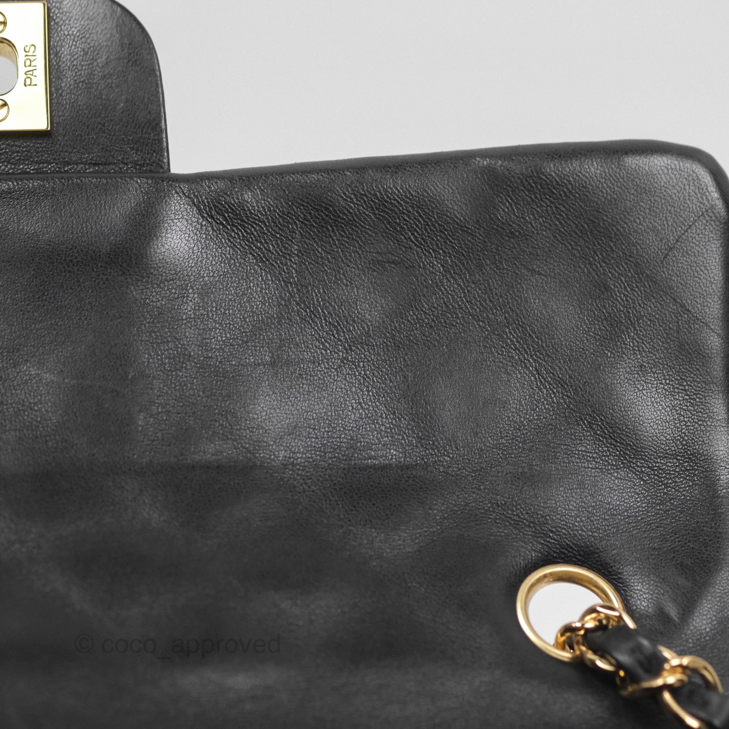 Chanel Quilted East West Flap Bag Black Lambskin Gold Hardware