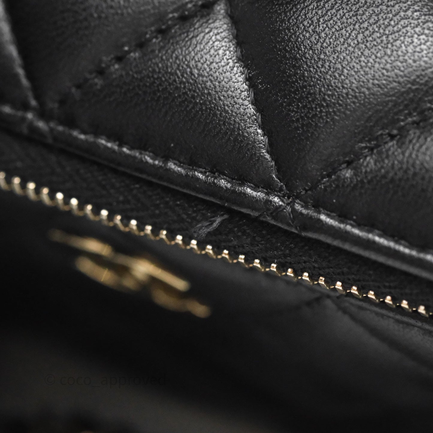 Chanel Vanity Rectangular Top Handle Black Lambskin Gold Hardware