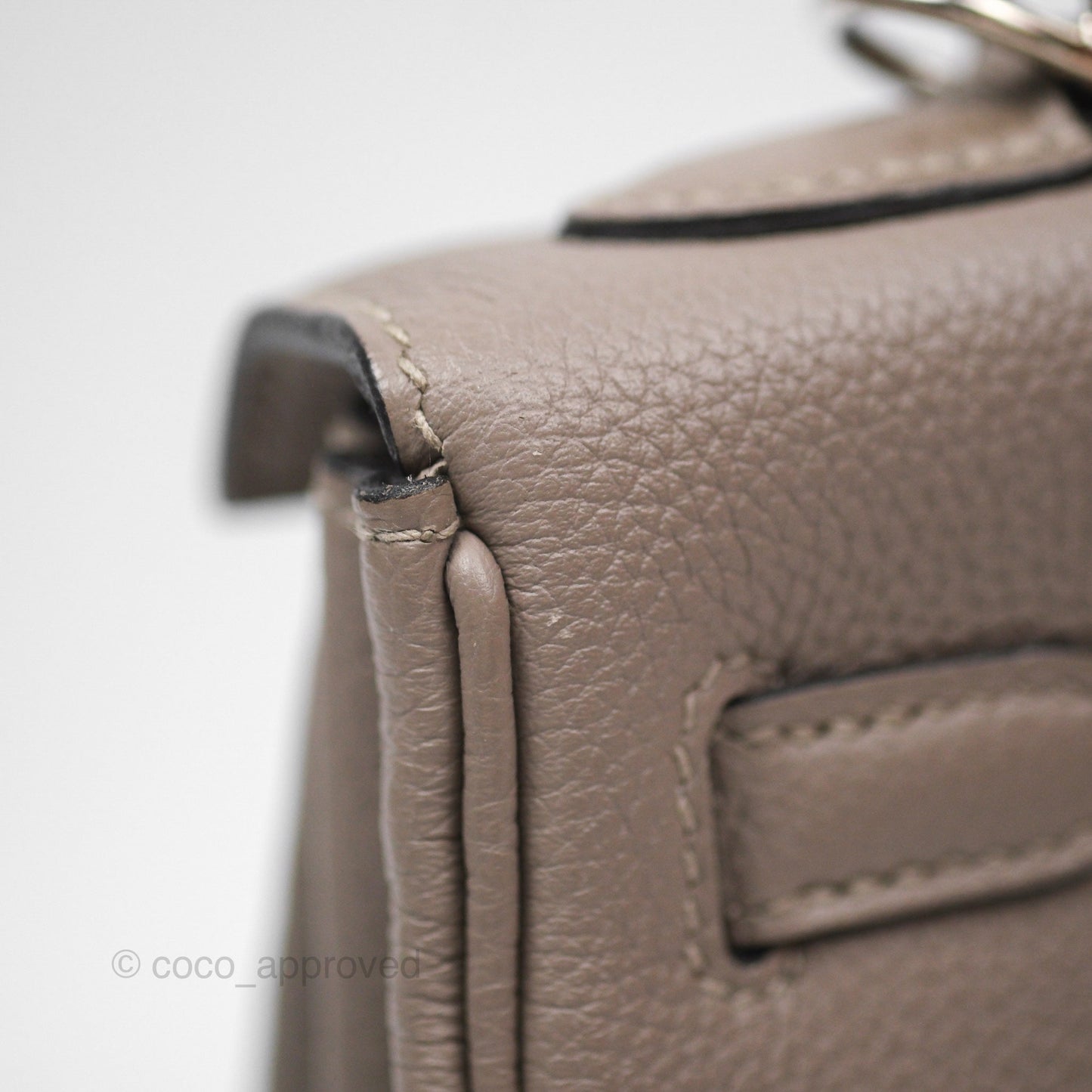 Hermès Retourne Kelly 25 Gris Asphalte M8 Togo Palladium Hardware