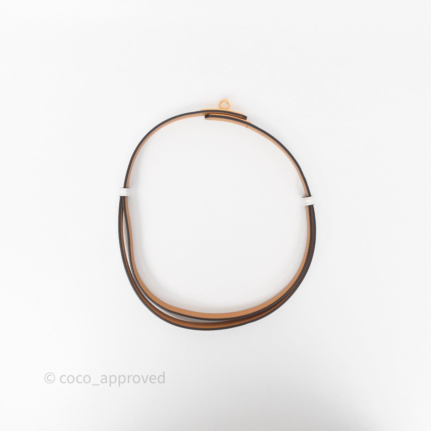 Hermès Kelly Buckle Belt Blanc 01 Epsom Rose Gold Hardware