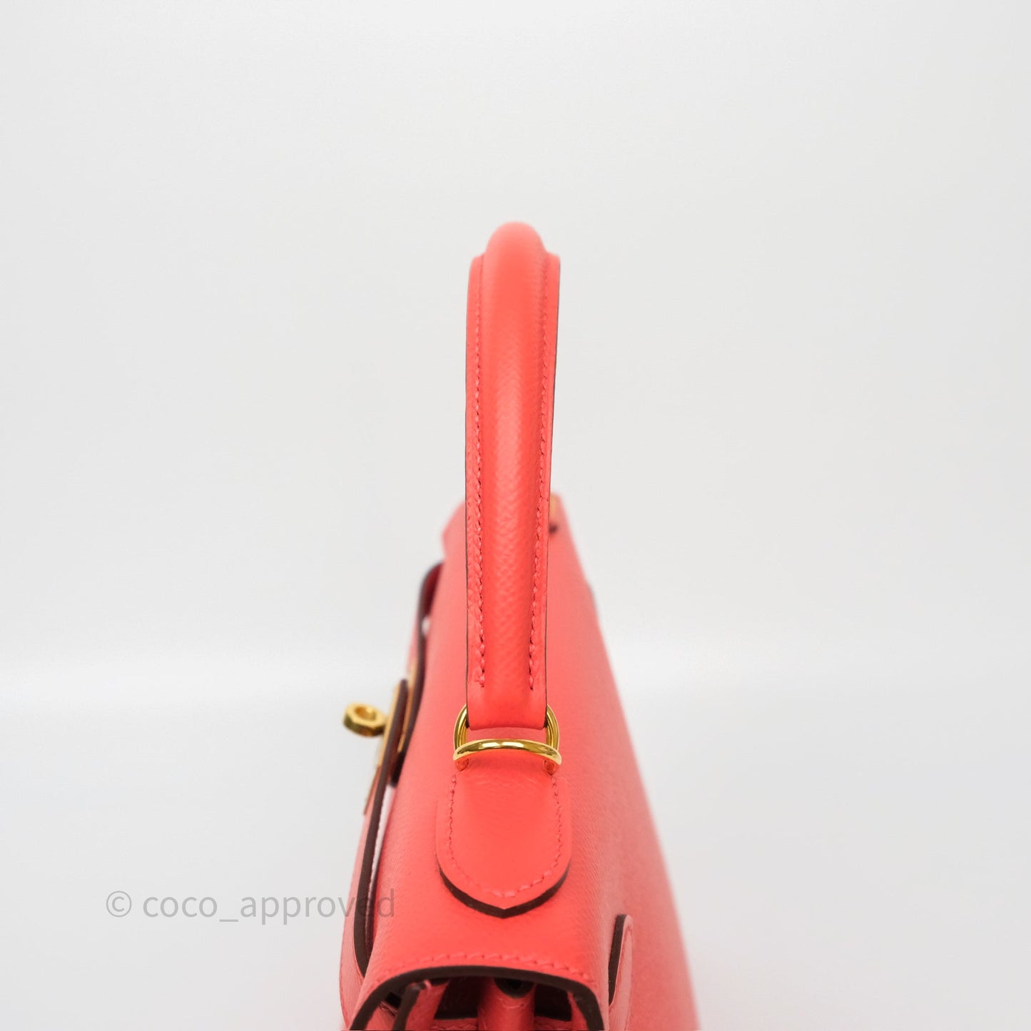Hermès Sellier Kelly 28 Rose Jaipur Epsom Gold Hardware