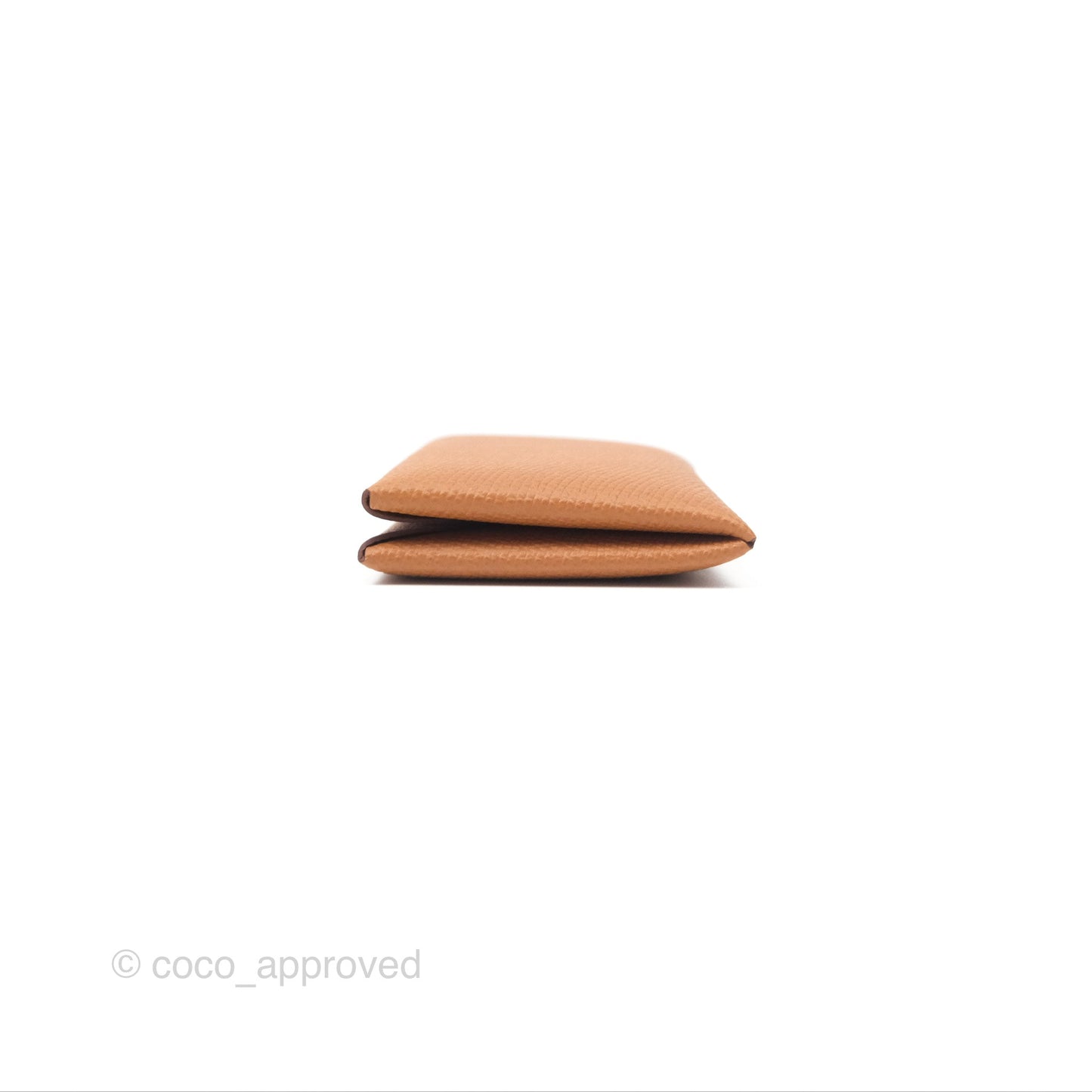 Hermès Calvi Card Holder Gold Epsom