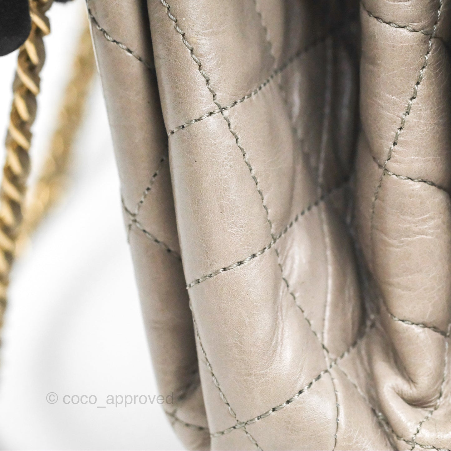 Chanel Accordion Flap Bag Taupe Crinkled Glazed Calfskin