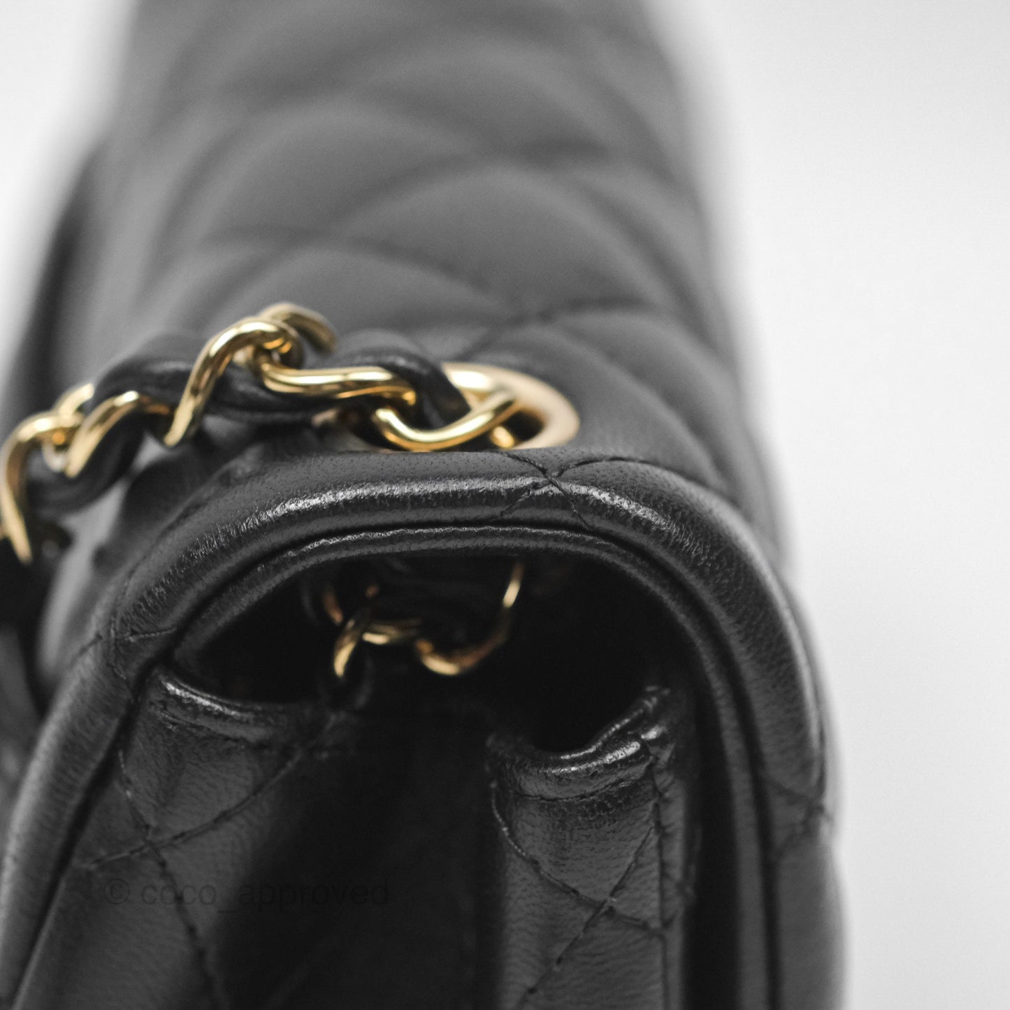 Chanel Mini Square Black Lambskin Gold Hardware