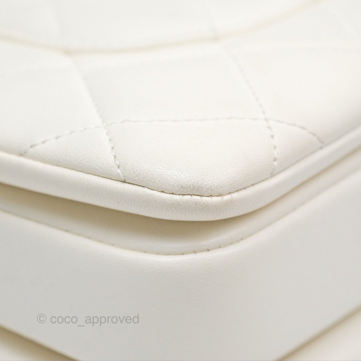 Chanel Trendy CC Small White Lambskin Black Hardware