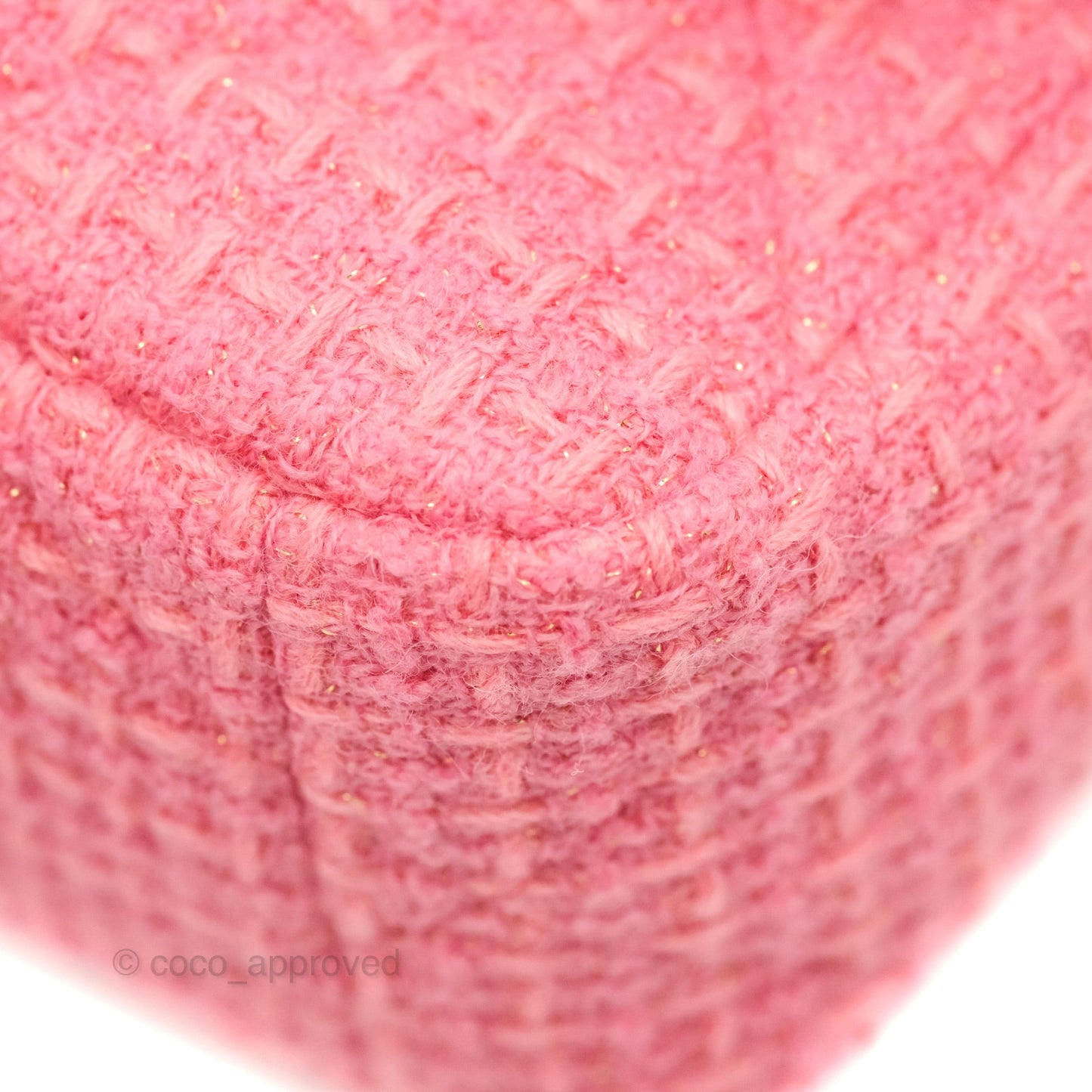 Chanel 19 Small Tweed Pink Glitter Mixed Hardware