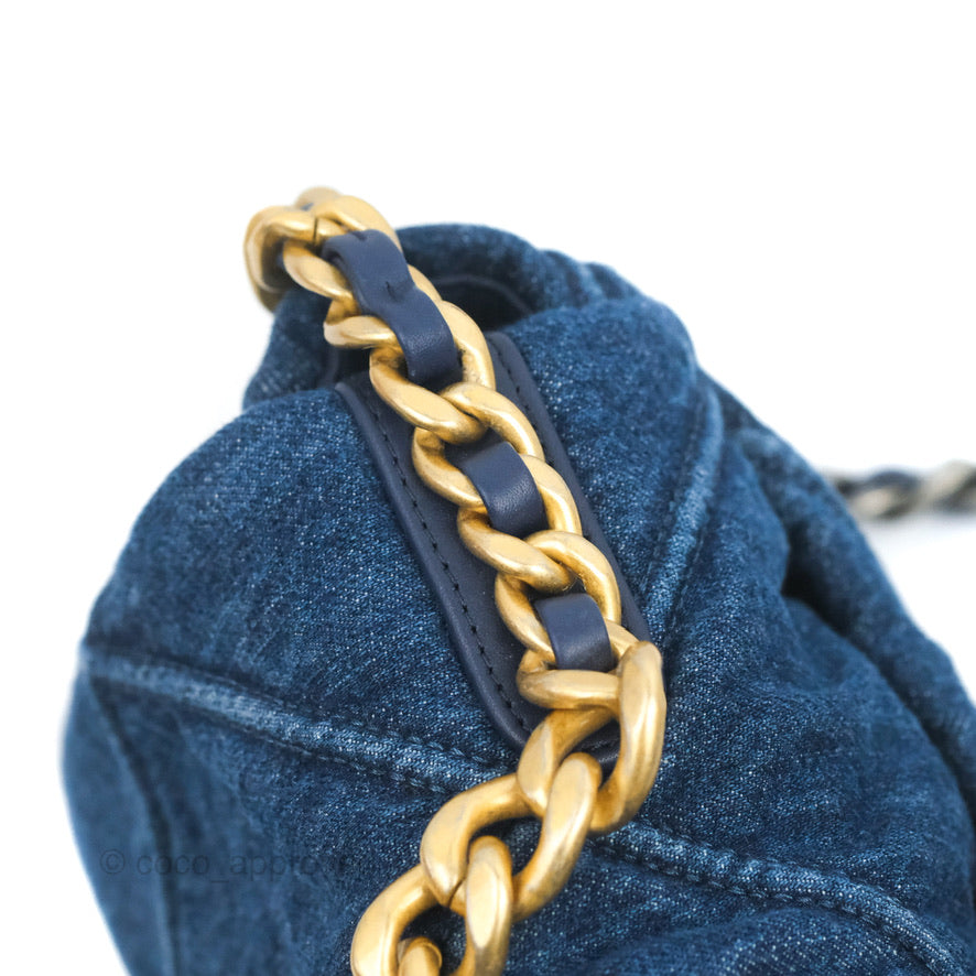 Chanel 19 Small Denim Mixed Hardware