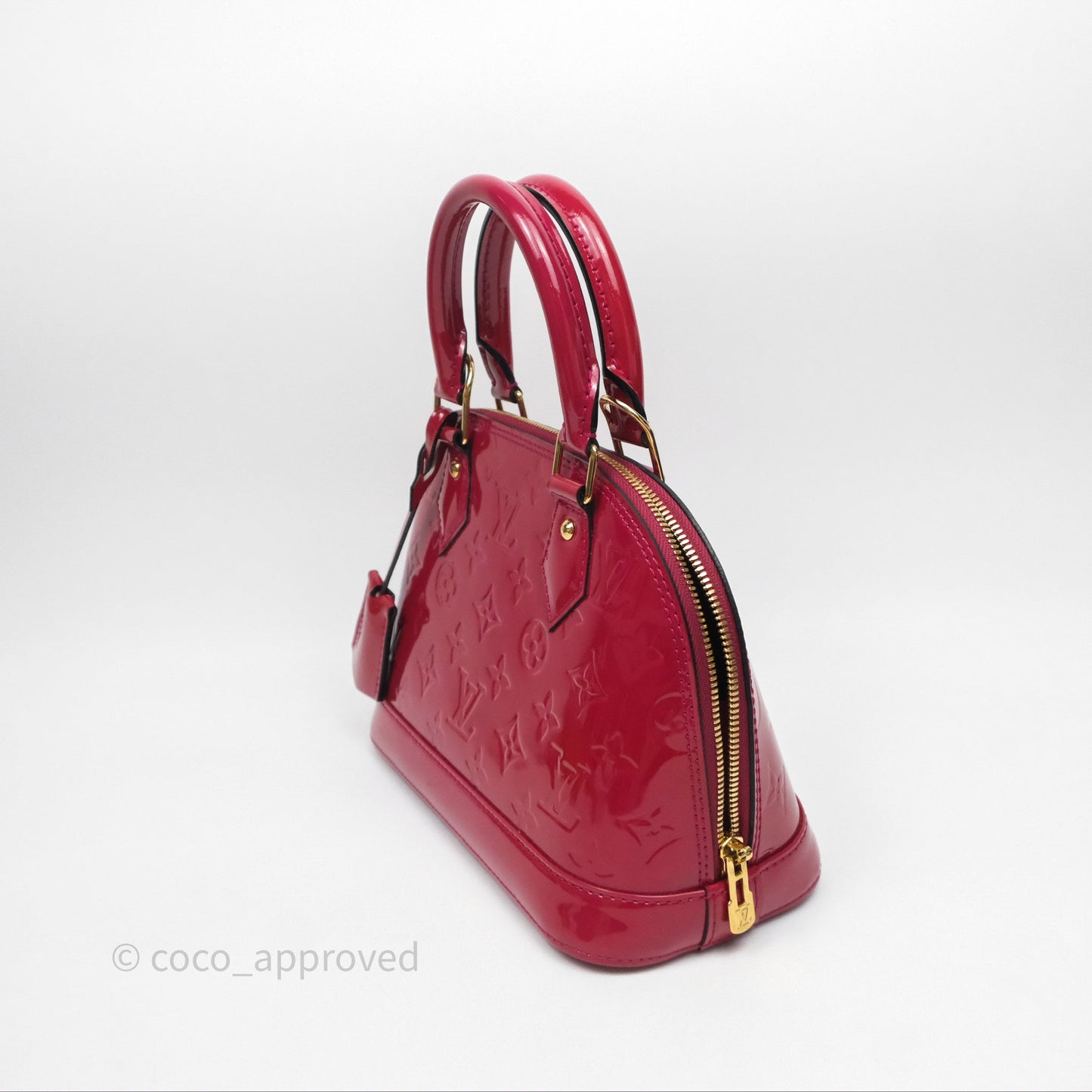 Louis Vuitton Alma BB Red Patent Gold Hardware