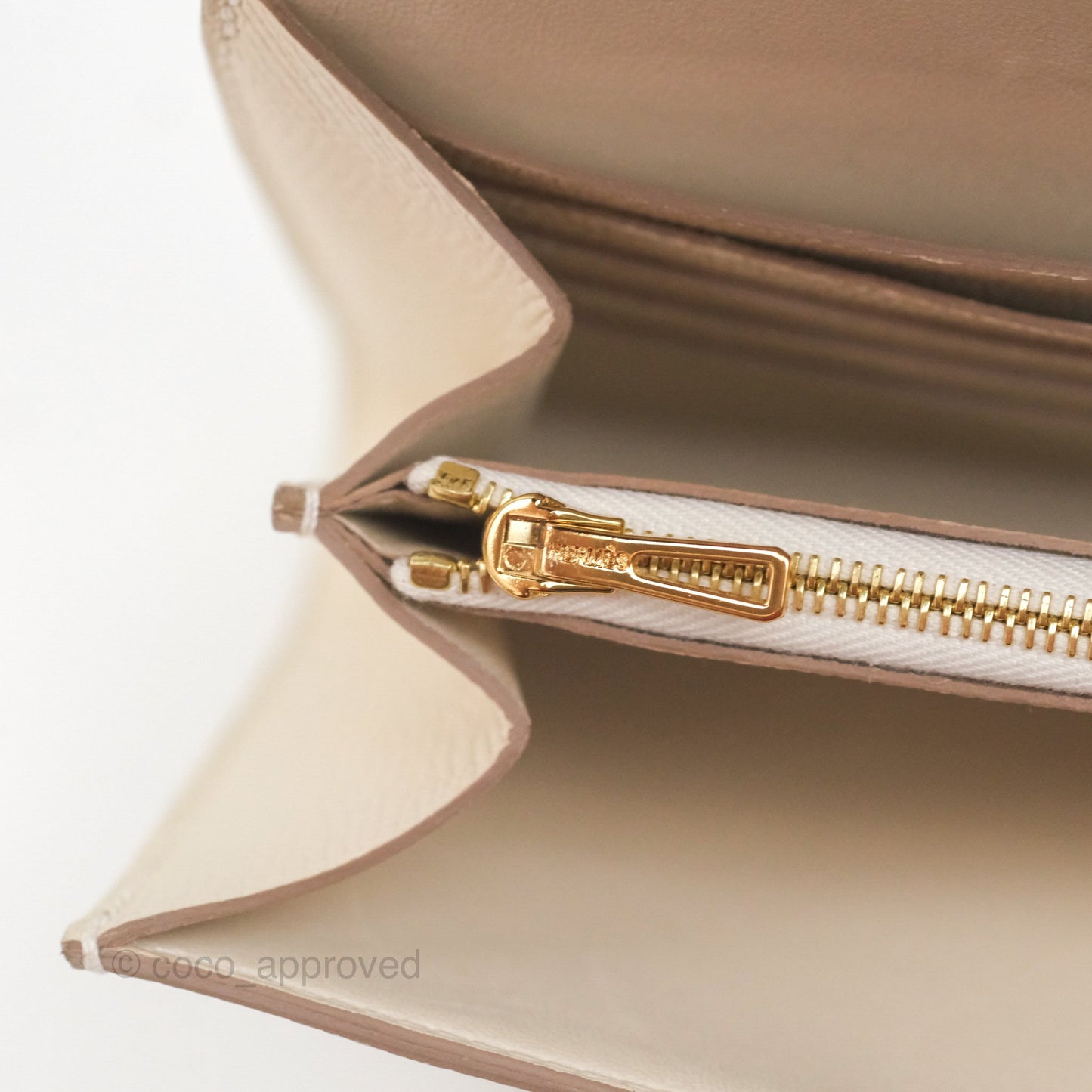 Hermès Constance Long To Go Wallet Craie 10 Epsom Gold Hardware
