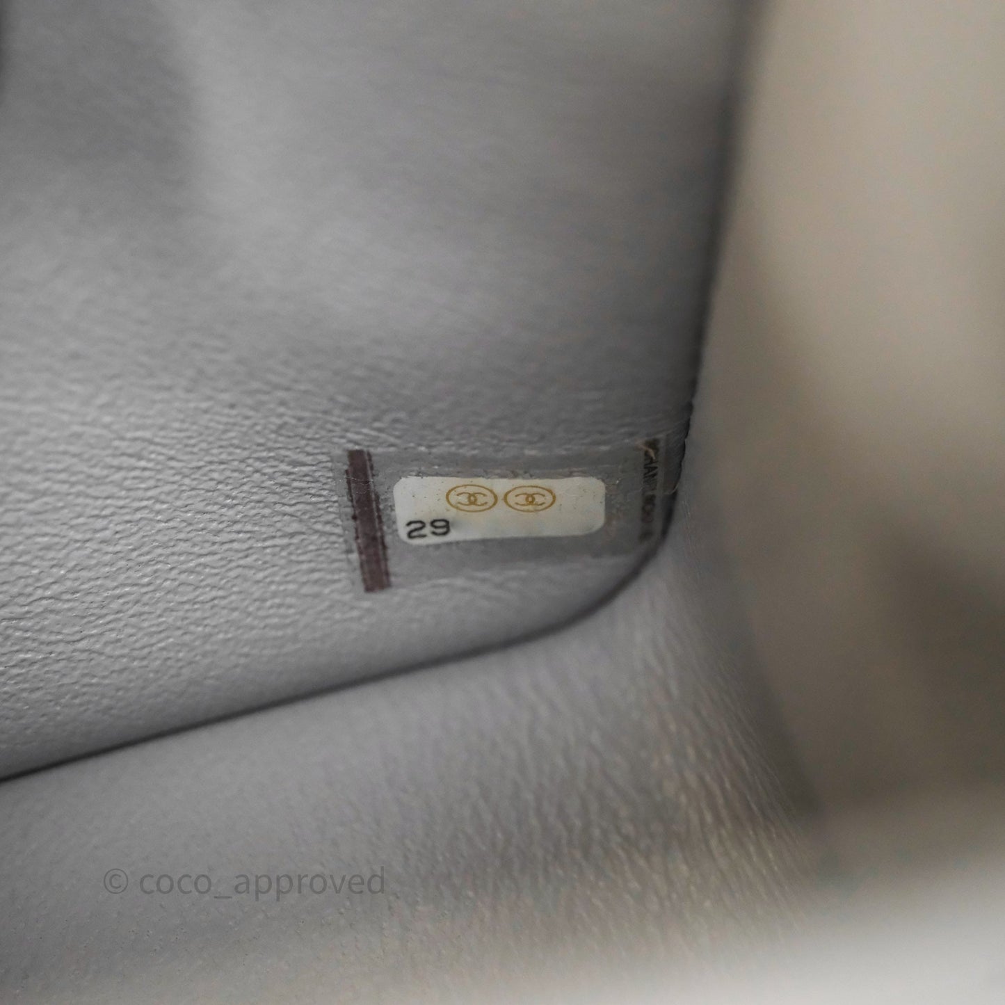 Chanel Mini Rectangular Chevron Grey Lambskin Light Gold Hardware