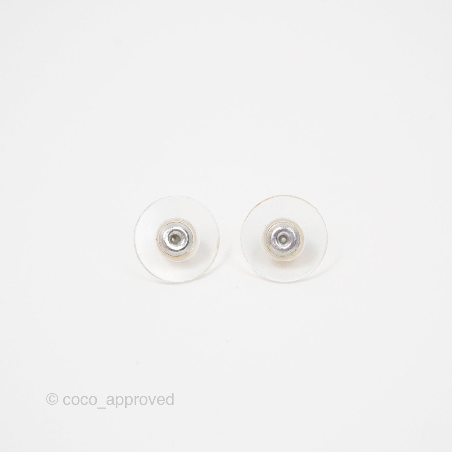Chanel CC Crystal Pearl Drop Earrings Gold Tone 19B
