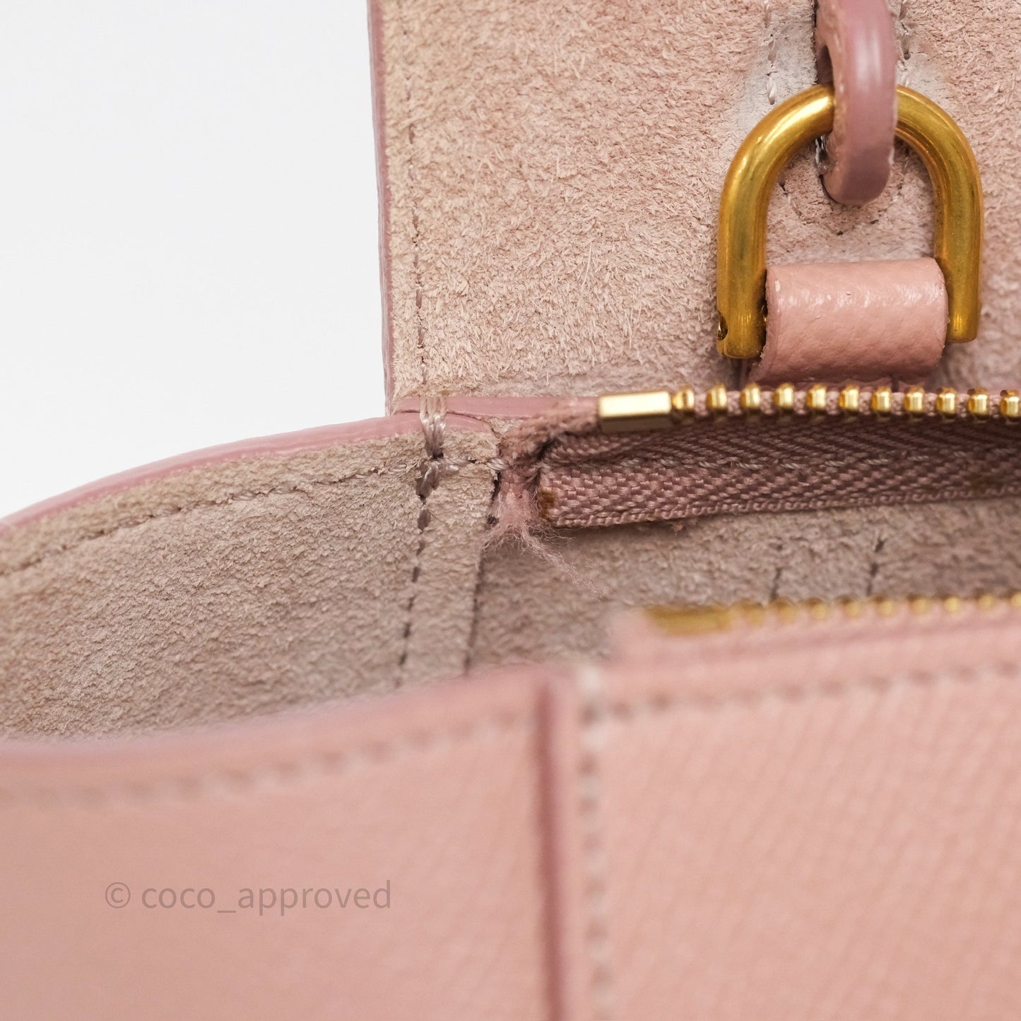 Celine Nano Belt Bag Vintage Pink Grained Calfskin Gold Hardware