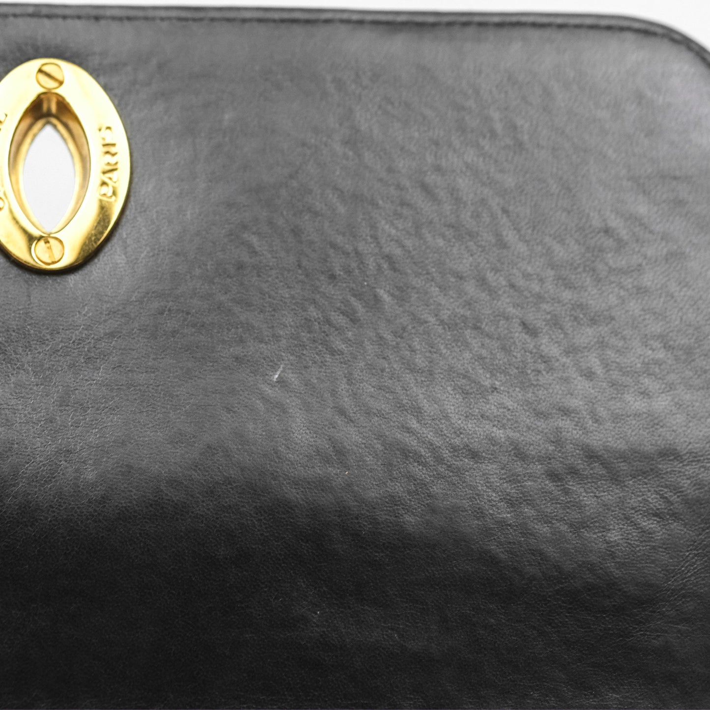 Chanel Vintage Flap Bag Black Lambskin 24K Gold Hardware