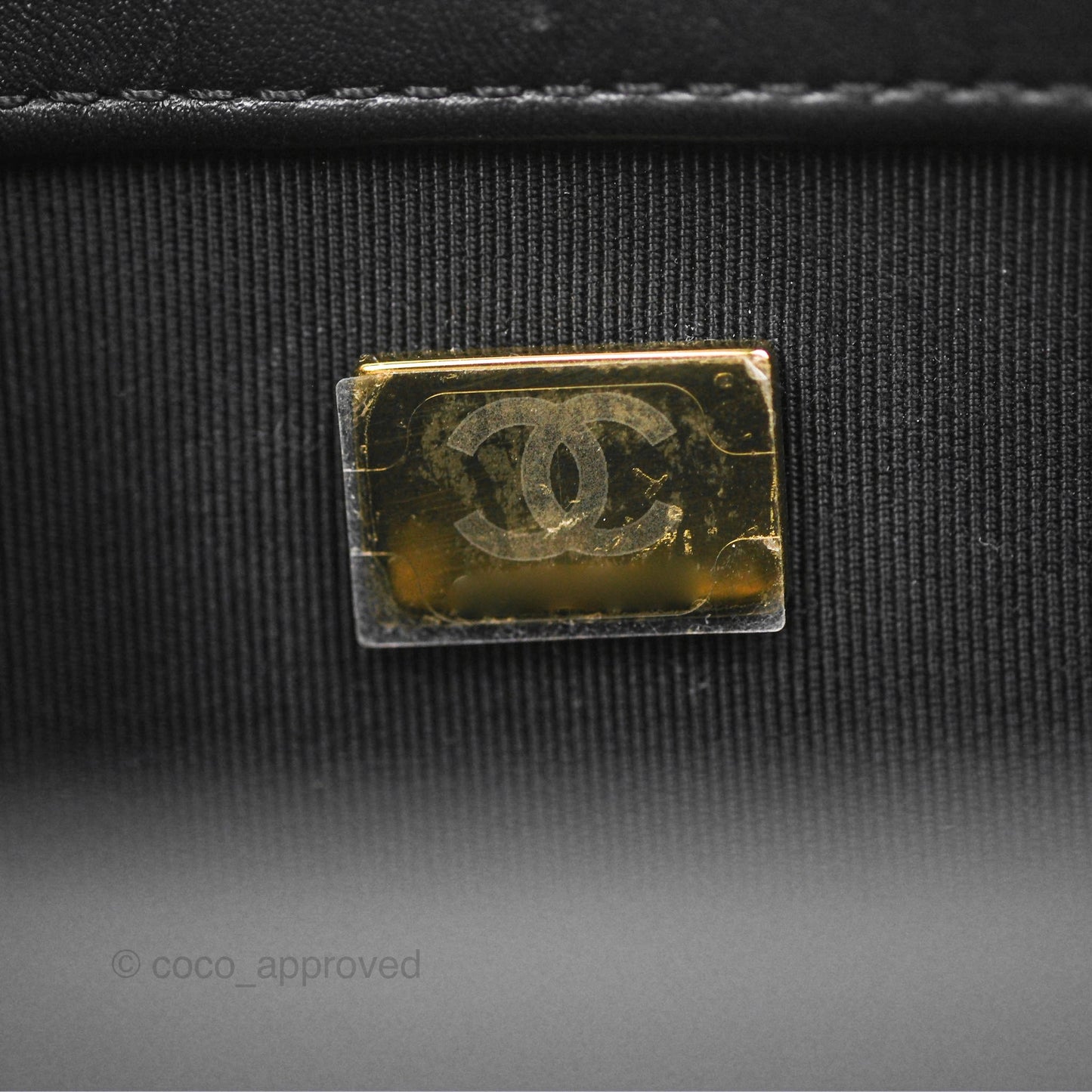 Chanel Small Boy Black Calfskin Aged Gold Hardware