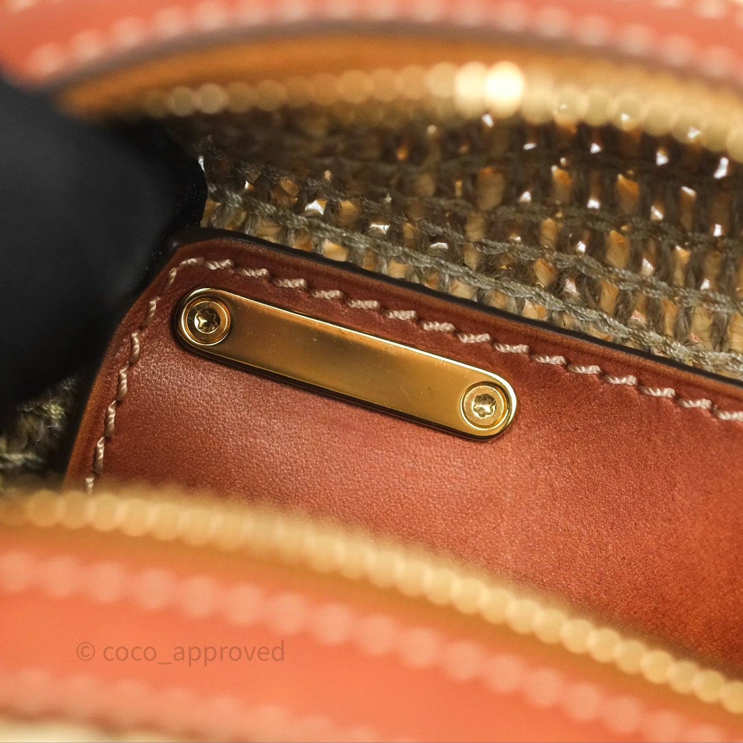 Delvaux Cool Box MM Bohème Raffia Brown