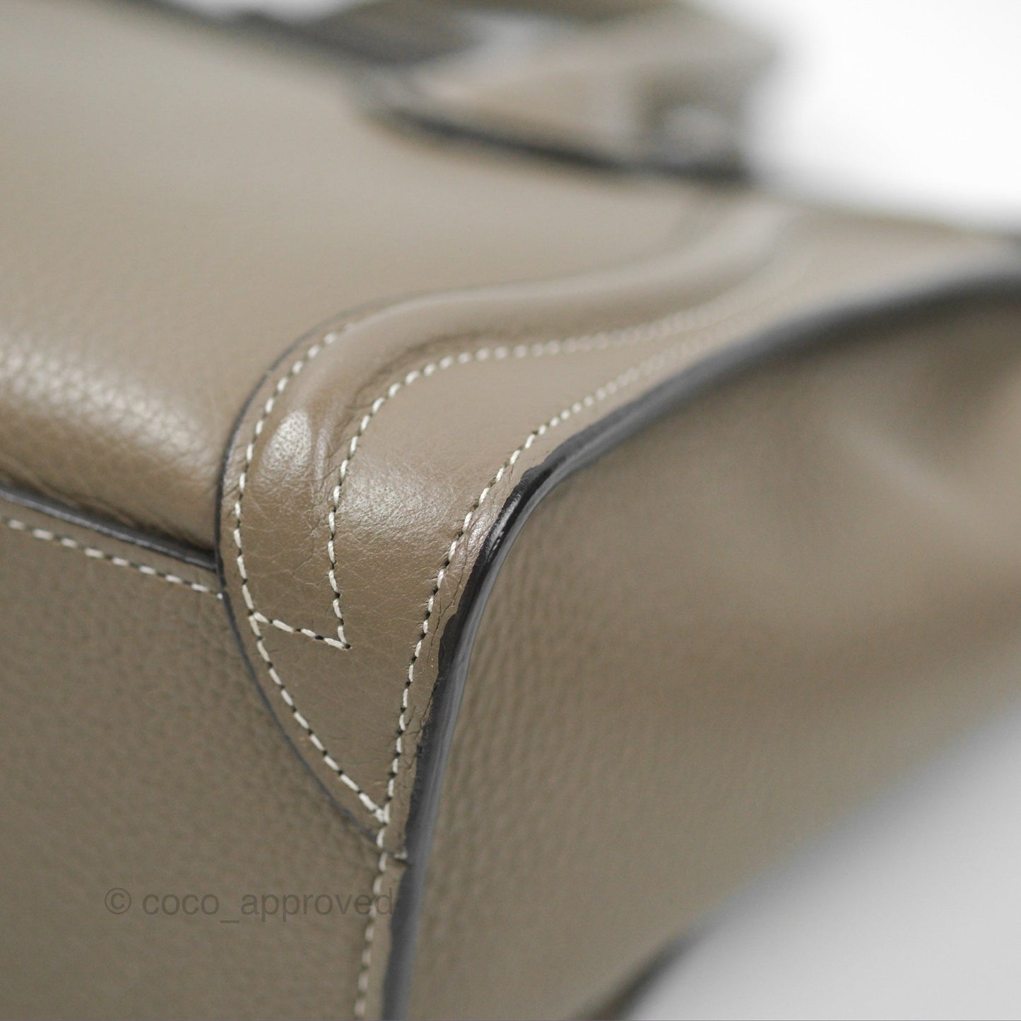 Celine Nano Luggage in Souris Drummed Calfskin