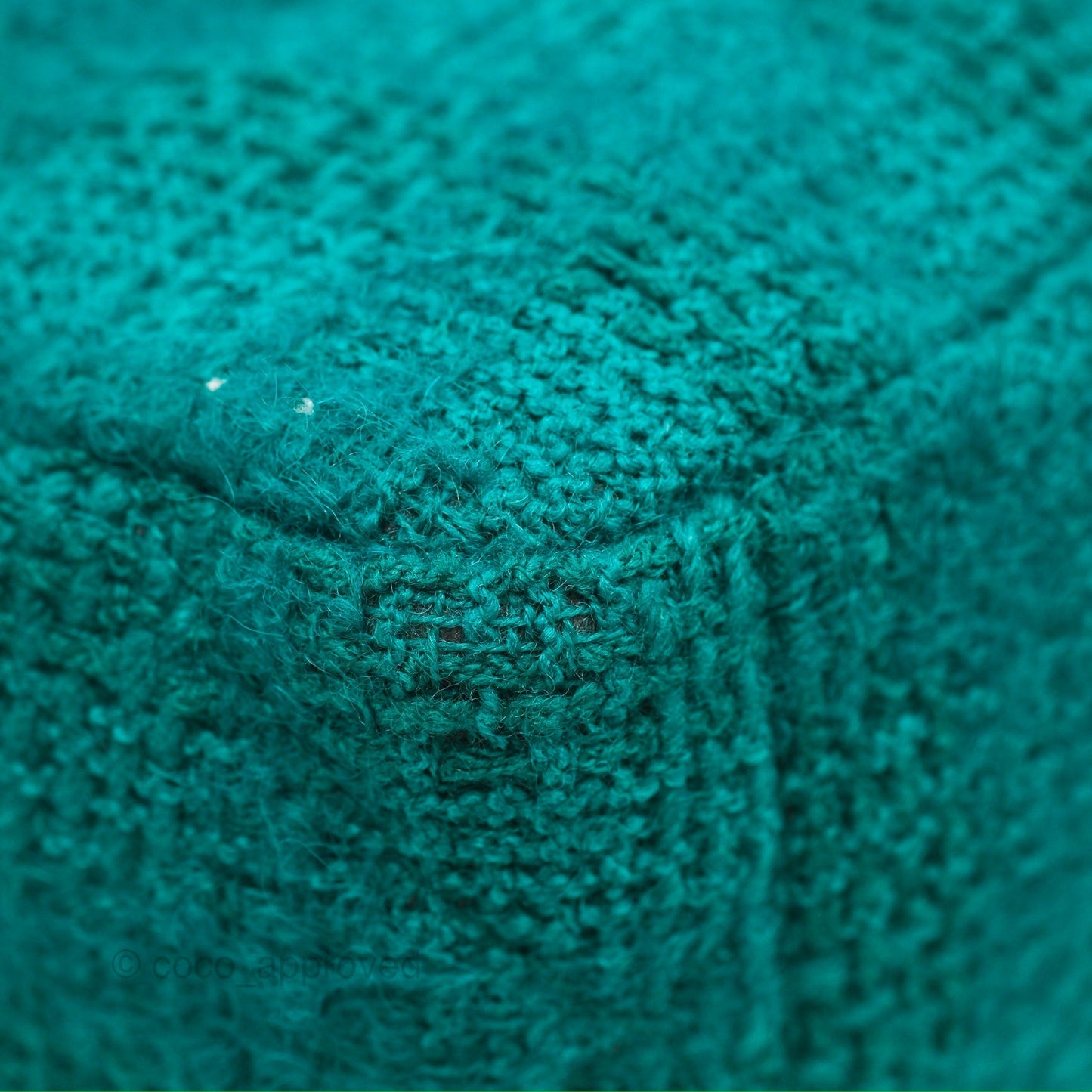 Chanel 19 Small Teal Green Tweed Mixed Hardware