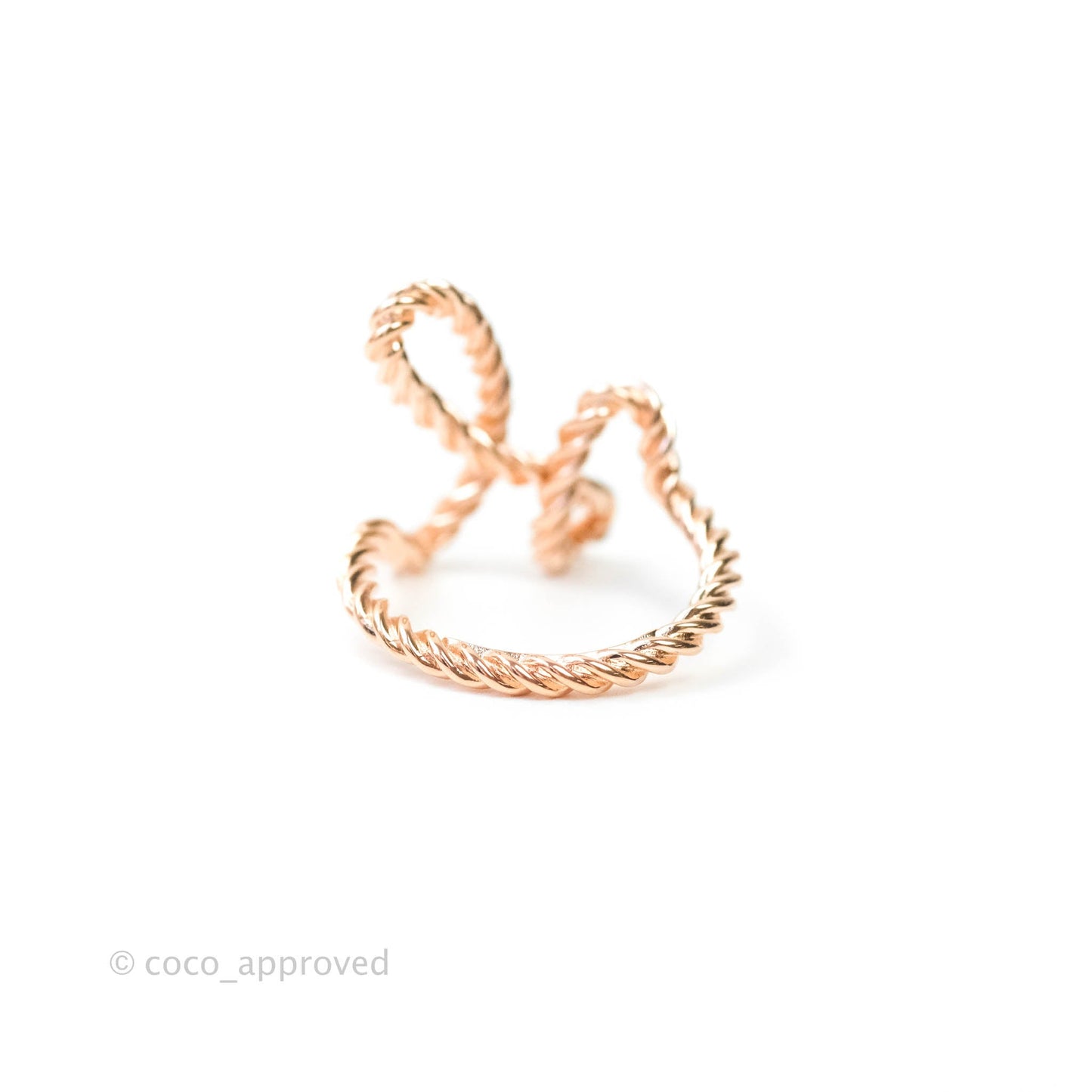 Hermès Cord'H Scarf Ring Brass in Rose Gold Tone