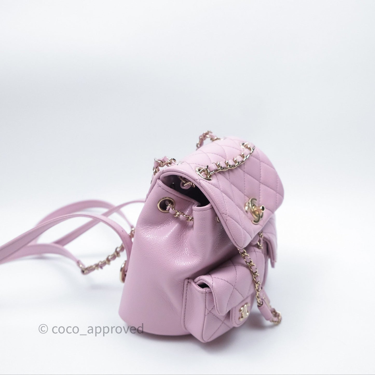 Chanel Mini Duma Backpack Pink Lilac Caviar Gold Hardware