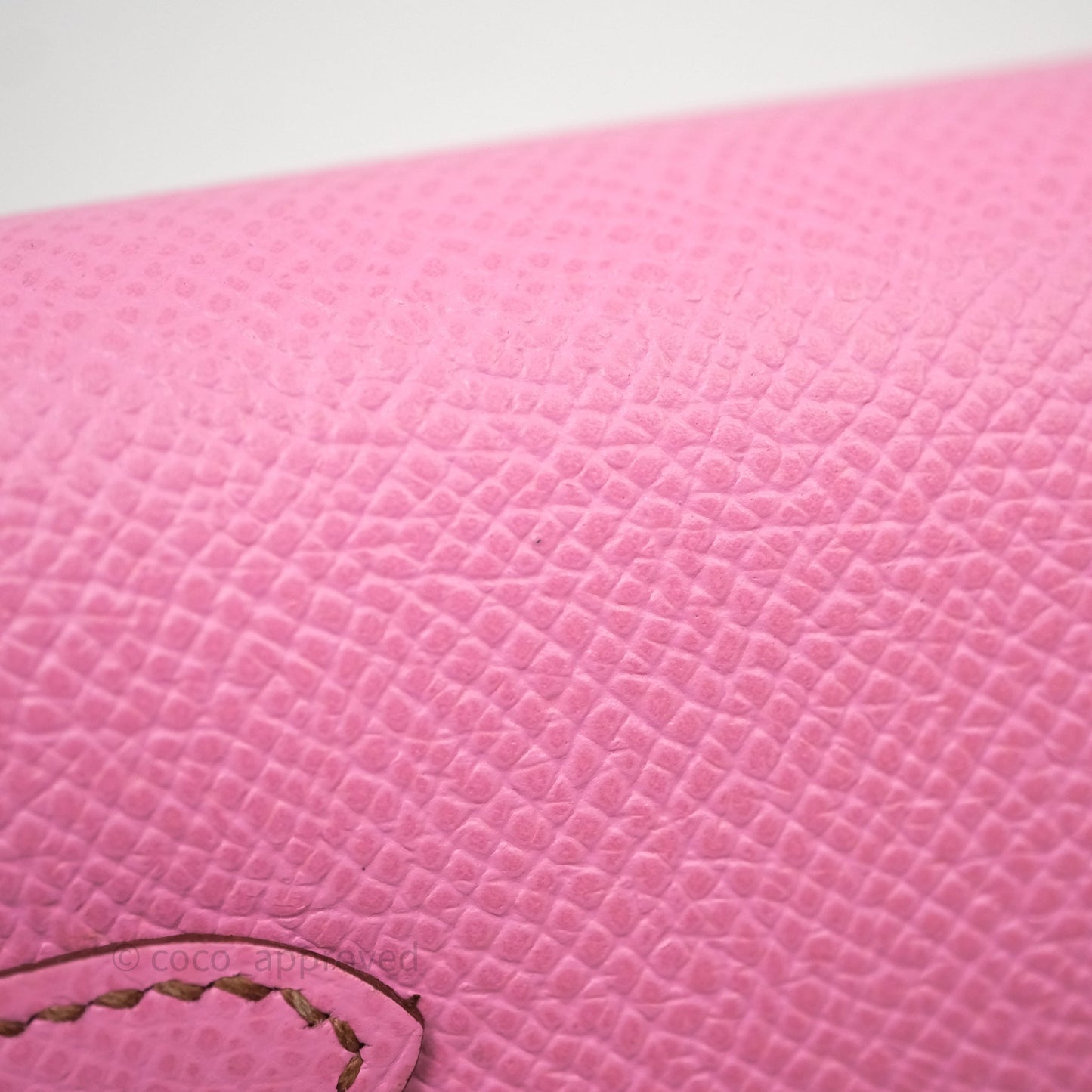 Hermès Kelly Wallet Bubblegum Epsom Palladium Hardware