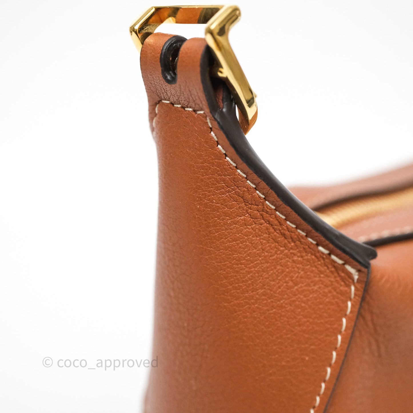 Celine Mini Romy Shoulder Bag Tan Calfskin Gold Hardware