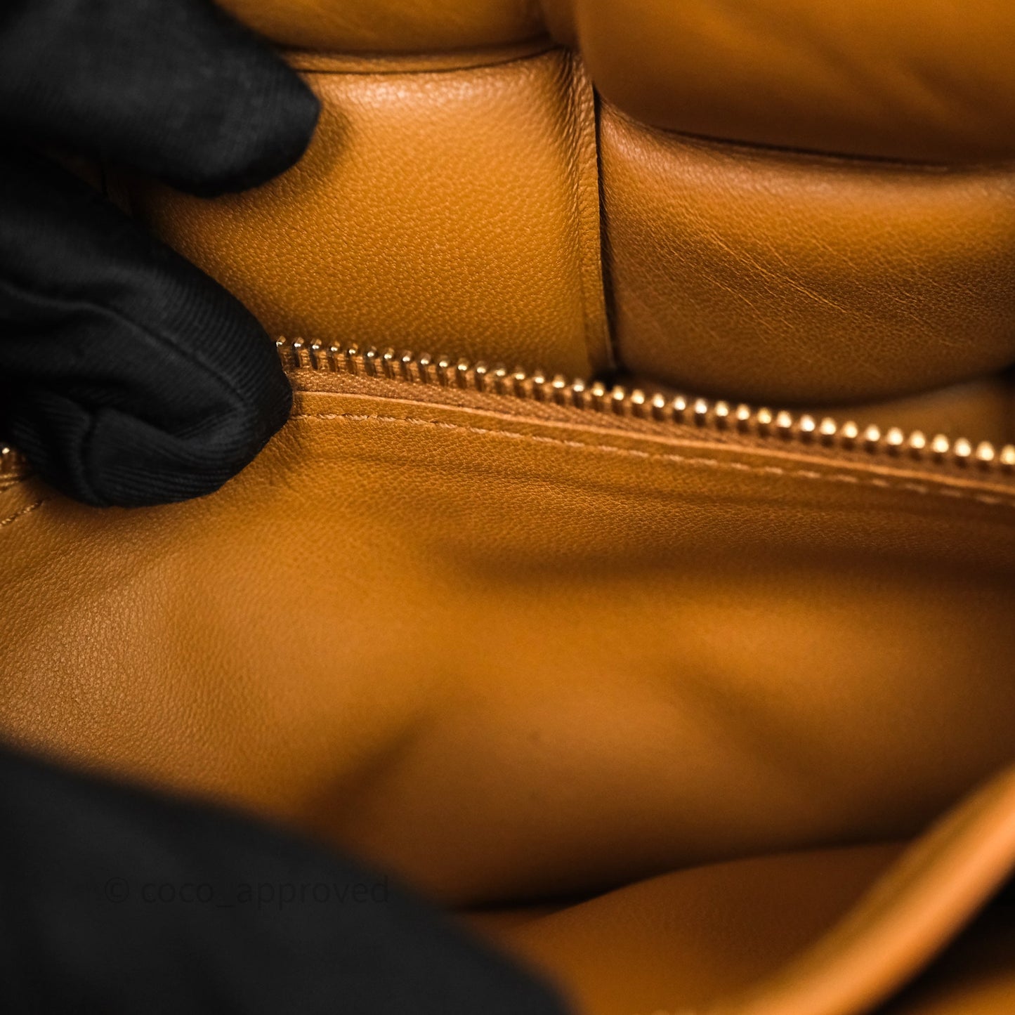 Bottega Veneta Padded Cassette Camel Lambskin