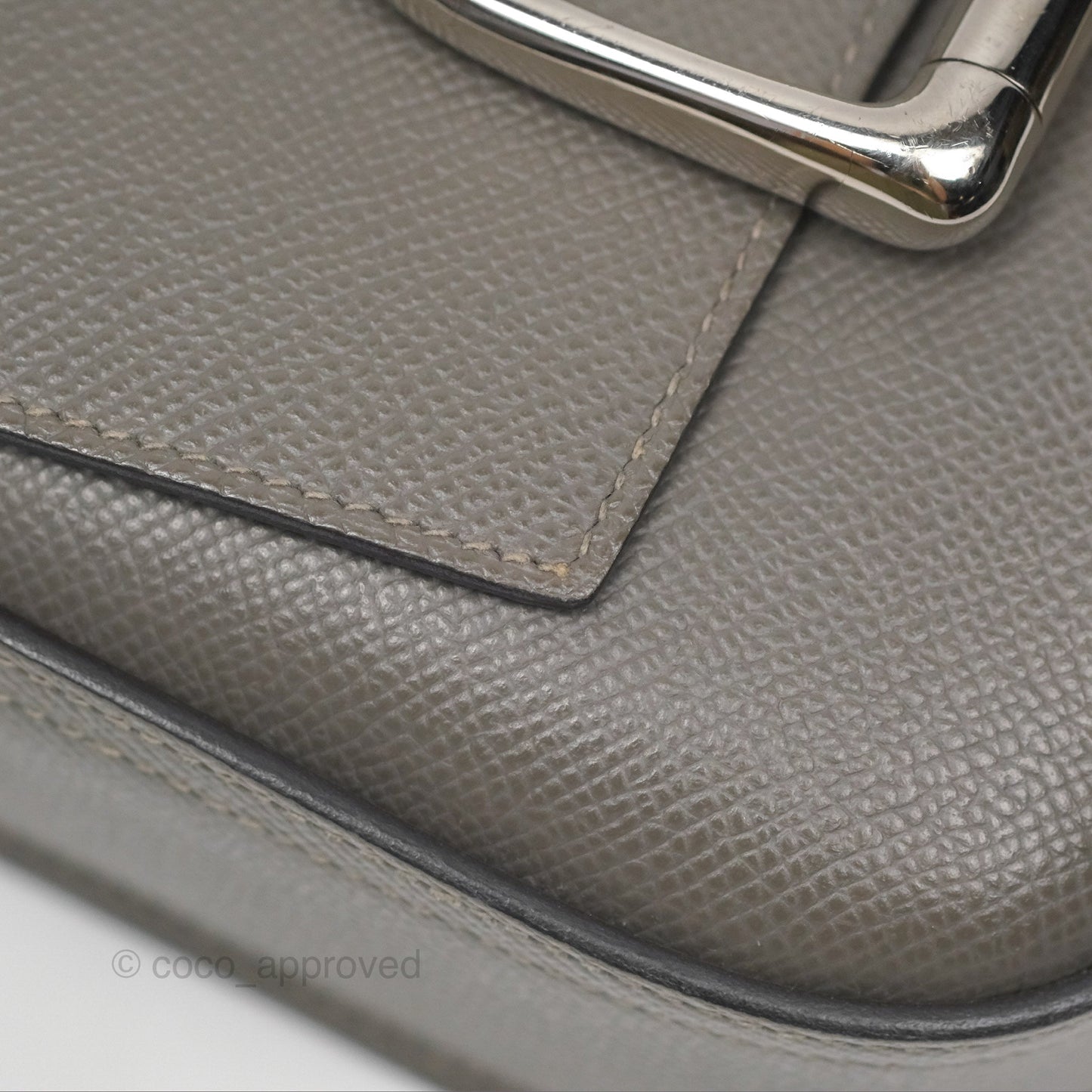 Hermès Della Cavalleria Mini Bag Gris Meyer 0L Epsom Palladium Hardware