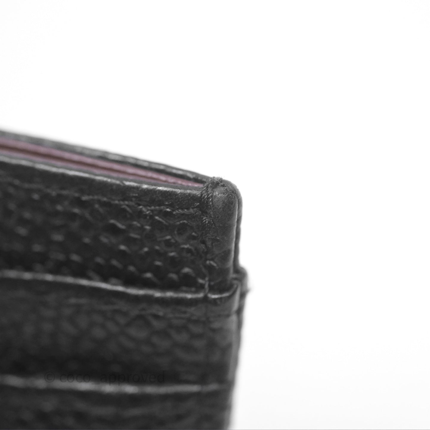 Chanel Classic Flat Card Holder Black Caviar Gold Hardware