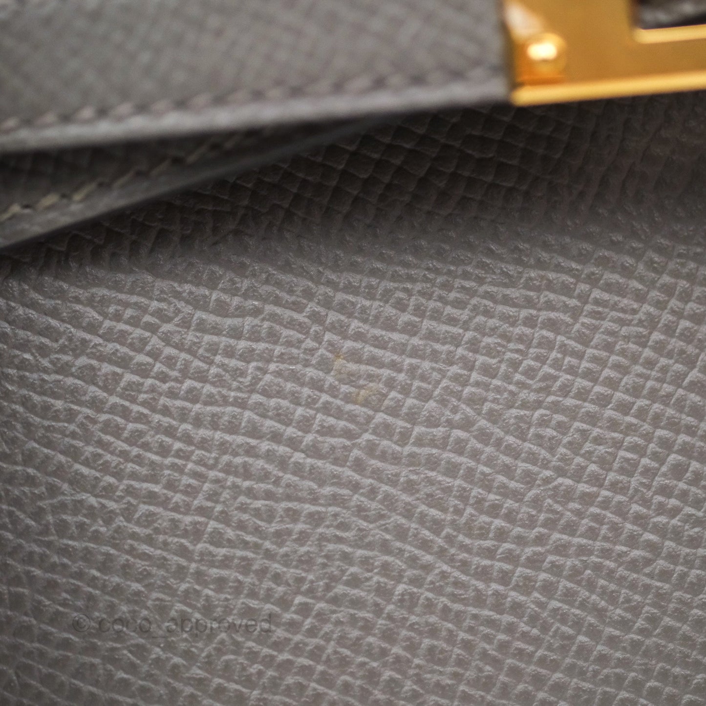 Hermès Mini Kelly II Gris Meyer 0L Epsom Gold Hardware