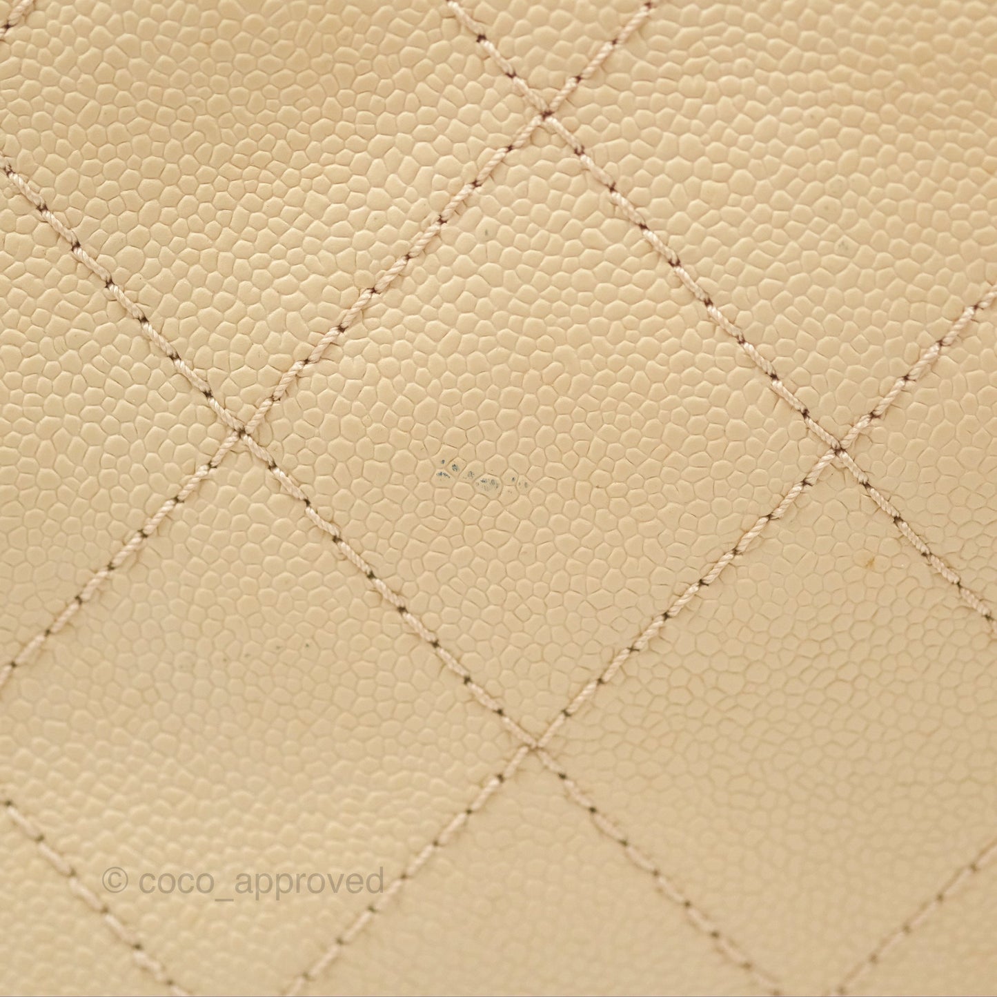 Chanel Large Fever Shopping Tote Quilted Beige Black Caviar
