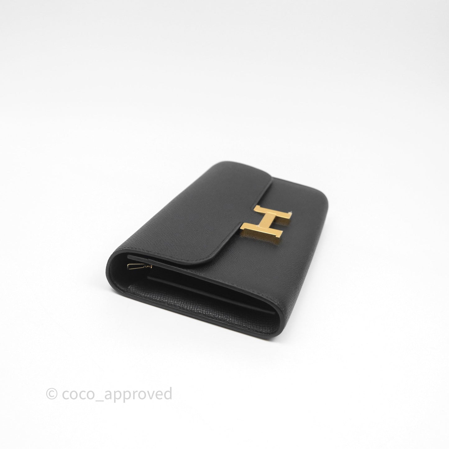 Hermès Constance Long To Go Wallet Black Noir 89 Epsom Gold Hardware