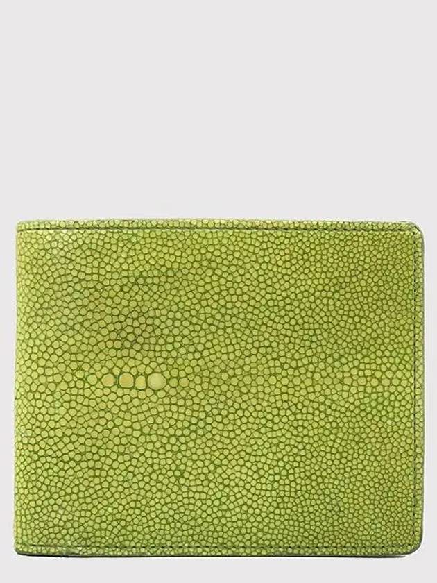 Luxury Bottega Veneta green half wallet