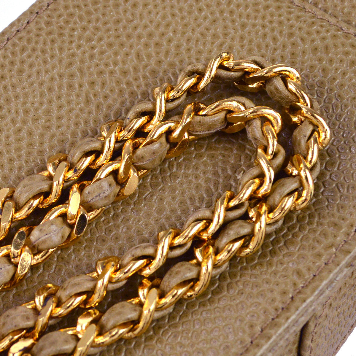 Luxury Chanel 1994-1996 Phone Case Beige Caviar