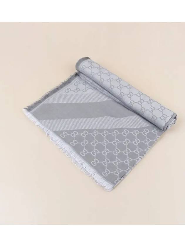 Luxury Gucci Trending 2025 GG Jacquard Square Muffler Grey