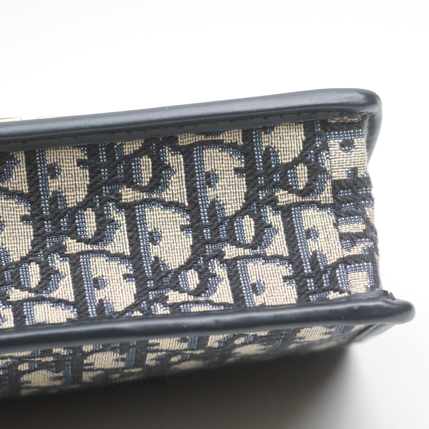 Dior 30 Montaigne East-West Bag With Chain Blue Dior Oblique Jacquard