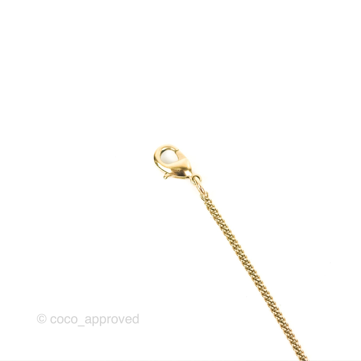 Chanel CC Pearl Light Pink Flower Pendant Necklace Gold Tone 18C