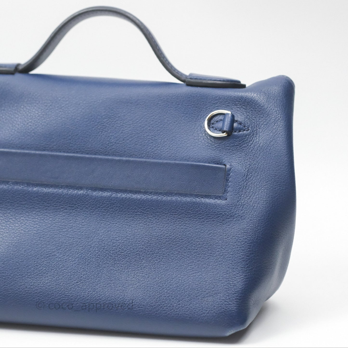 Hermès 24/24 21 Mini Bleu Saphir 73/ Bleu Indigo 76/ Bleu France 71 Evercolor/ Swift Palladium Hardware