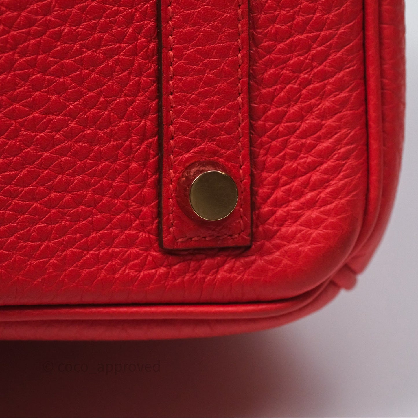 Hermès Birkin 25 Retourne Rouge Tomate S5 Clemence Gold Hardware
