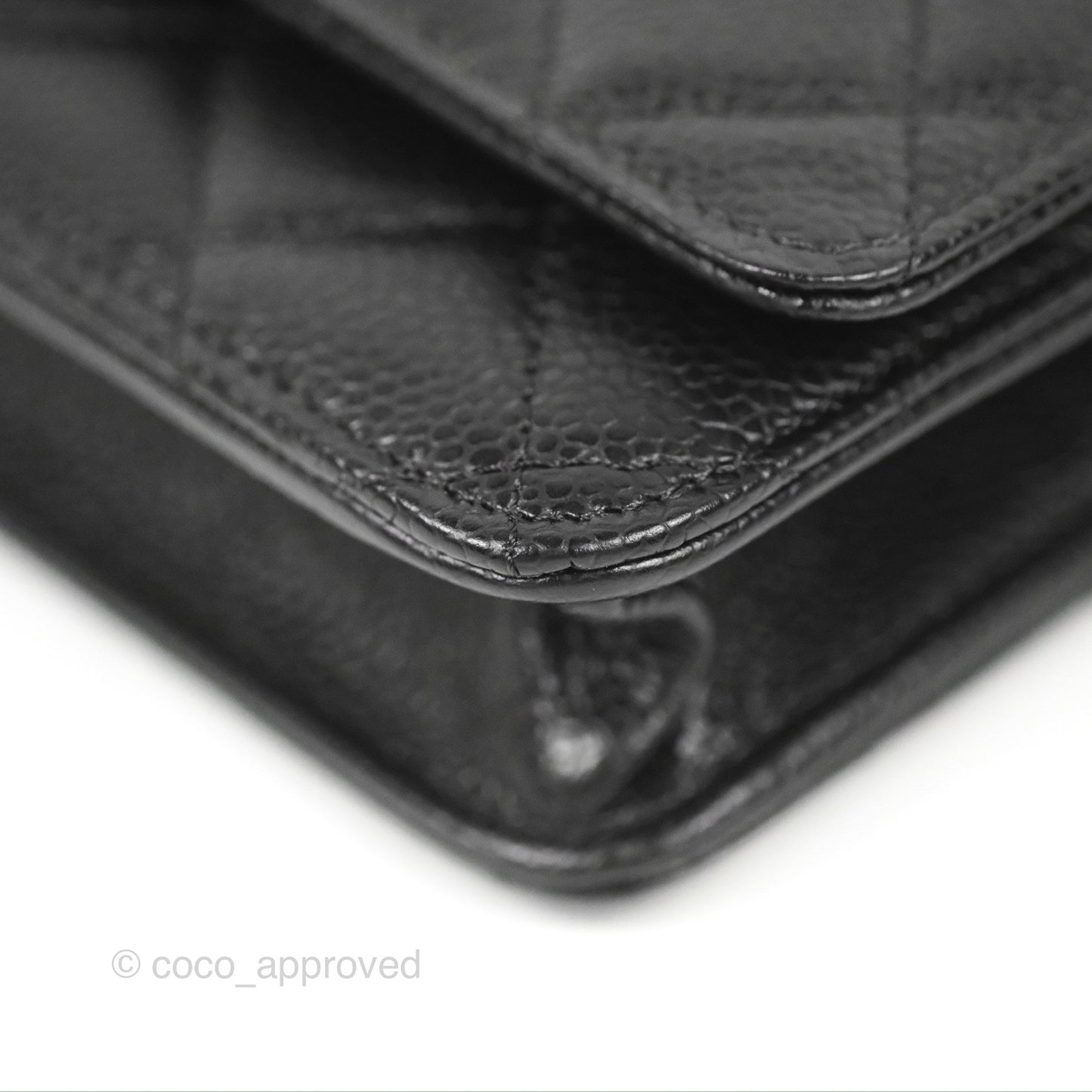 Chanel Quilted WOC Black Caviar Gold Hardware