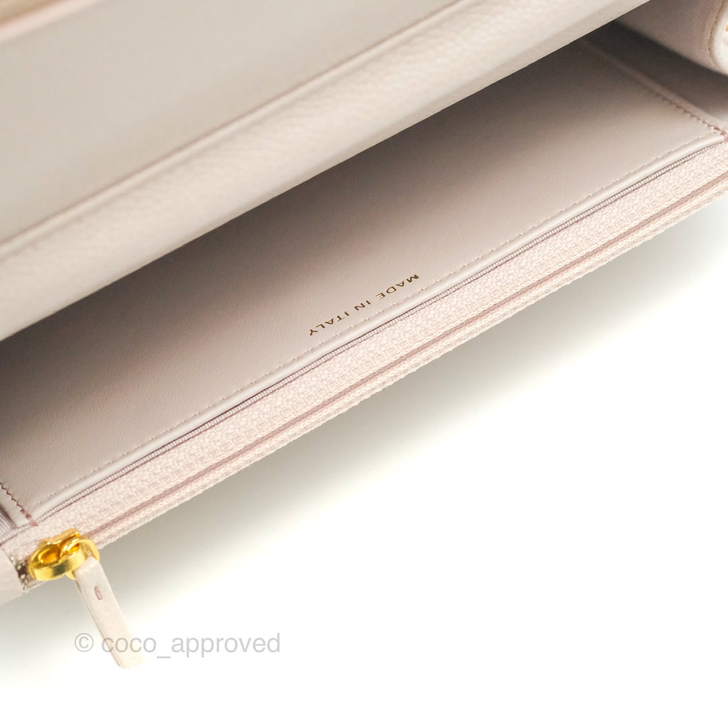 Chanel Quilted WOC Lilac Caviar CC Coco Chain Gold Hardware