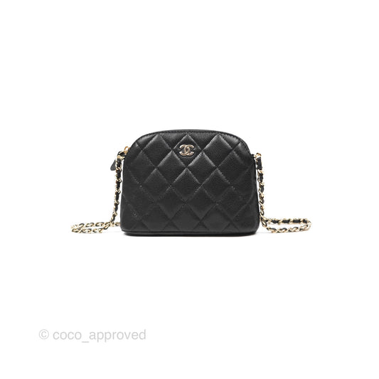 Chanel Black Caviar Clutch on Chain
