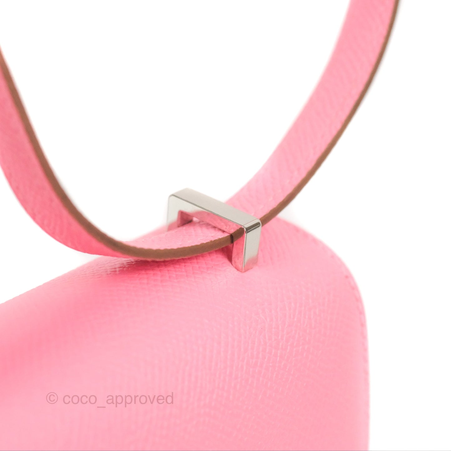 Hermès Constance Mini 18cm Rose d'ete Epsom Palladium Hardware